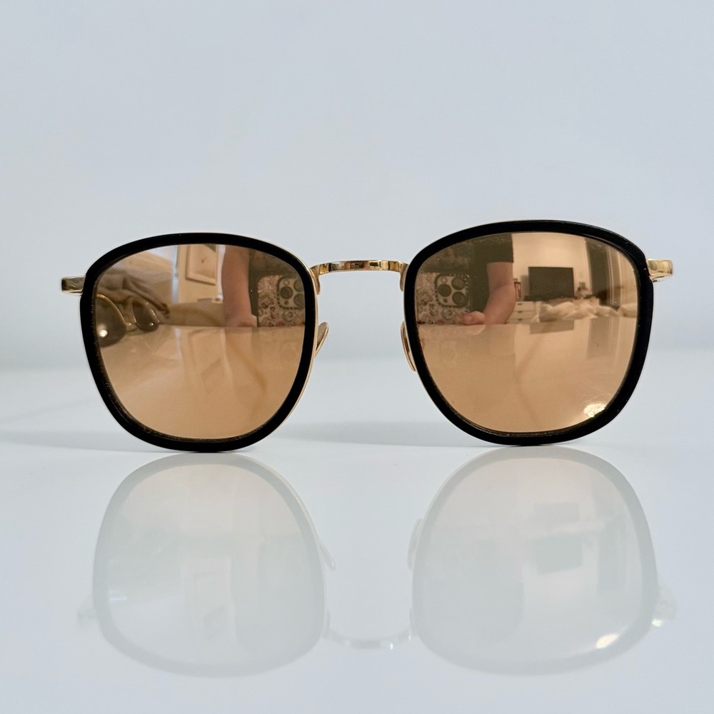Linda Farrow “The Simon” LFL 492 3 LUXURY 🔥 REAL Gold Plated Sunglasses